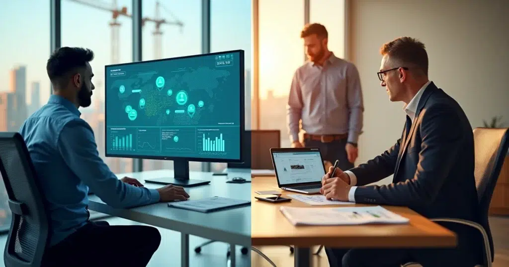Comparação entre plataforma de prospecção de obras digital e consultor tradicional em construção civil